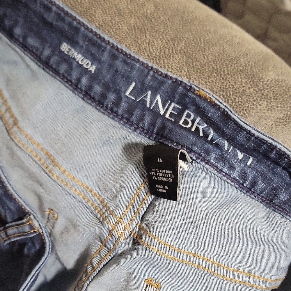 Women's Blue Denim Shorts - Picture 2 of 4